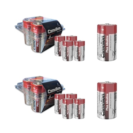 Camelion C 1.5V Plus Alkaline Plastic Tub 8PK LR14-PB4-CB2